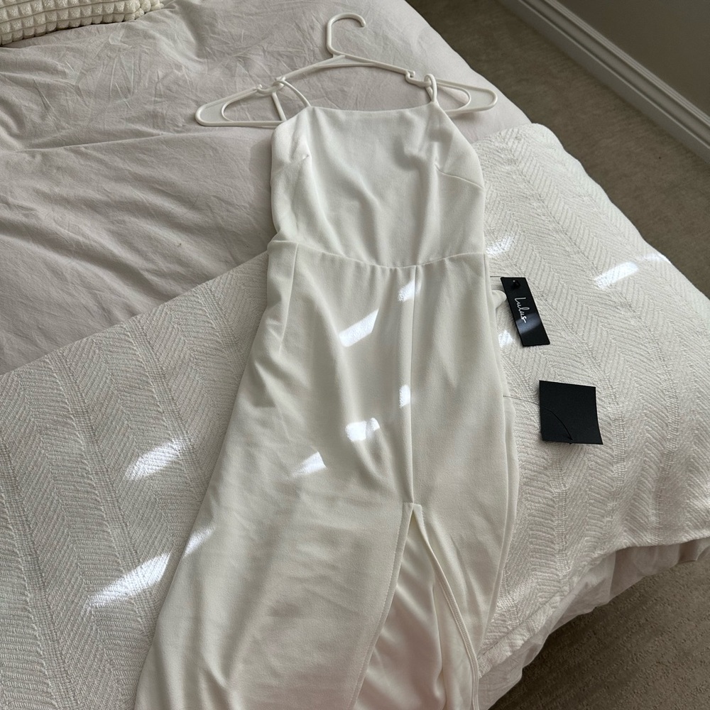 Lulus white backless dress